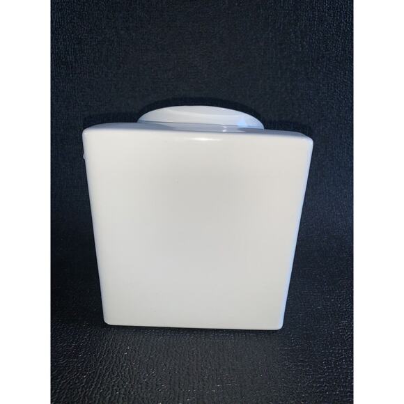 Hyalyn White Ceramic Canister w/ Lid Fruit Motif Wood 199S Vintage MCM - Picture 4 of 16